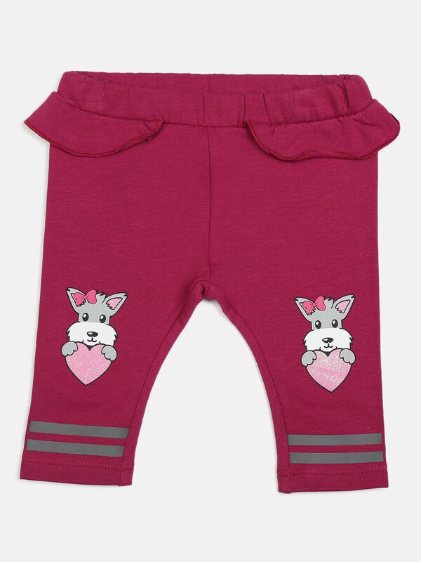 Printed Leggings In Fleece Fabric image number 0